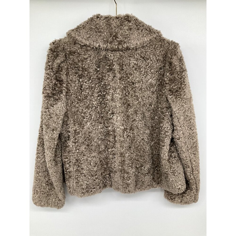 Marc by Marc Jacobs Faux Fur Short Brown Snap Front Coat, size Small - Picture 7 of 9